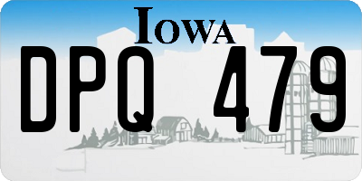 IA license plate DPQ479
