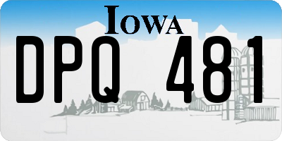 IA license plate DPQ481