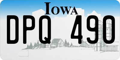 IA license plate DPQ490