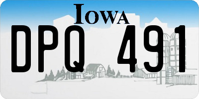 IA license plate DPQ491