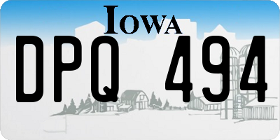IA license plate DPQ494