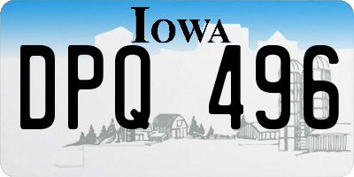 IA license plate DPQ496