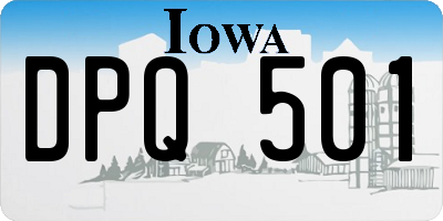 IA license plate DPQ501