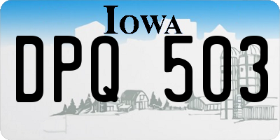 IA license plate DPQ503
