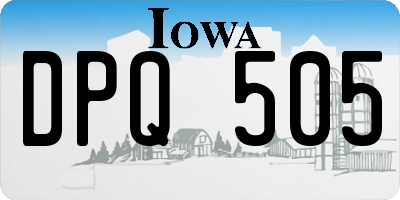 IA license plate DPQ505