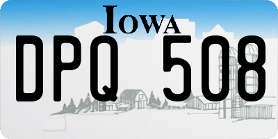 IA license plate DPQ508
