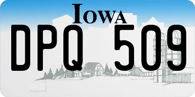 IA license plate DPQ509