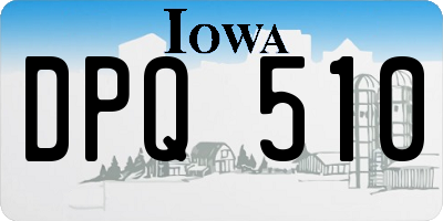IA license plate DPQ510