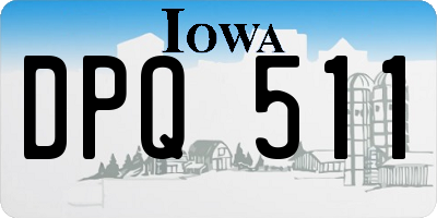 IA license plate DPQ511