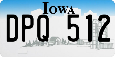 IA license plate DPQ512