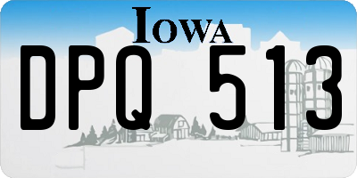 IA license plate DPQ513
