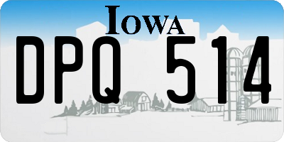 IA license plate DPQ514