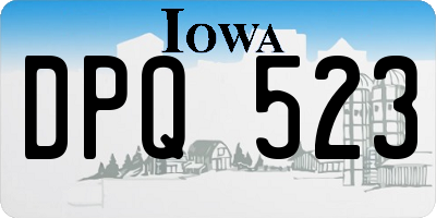 IA license plate DPQ523