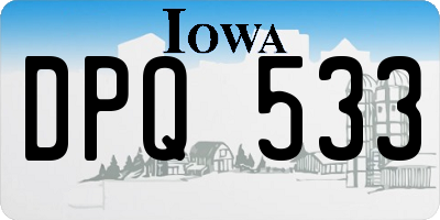 IA license plate DPQ533