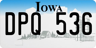IA license plate DPQ536