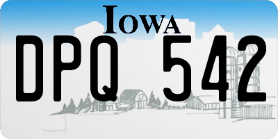 IA license plate DPQ542