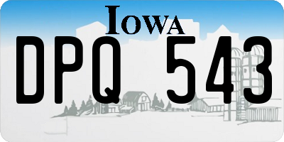 IA license plate DPQ543