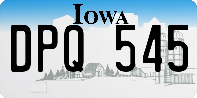 IA license plate DPQ545