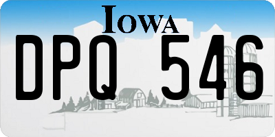 IA license plate DPQ546