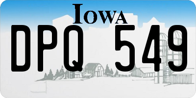 IA license plate DPQ549