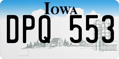 IA license plate DPQ553