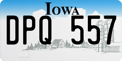 IA license plate DPQ557
