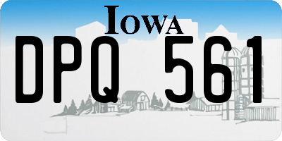 IA license plate DPQ561