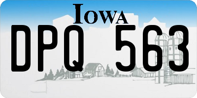 IA license plate DPQ563