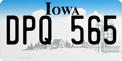 IA license plate DPQ565