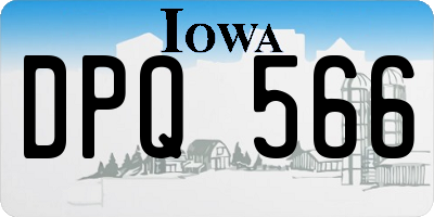 IA license plate DPQ566