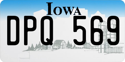 IA license plate DPQ569