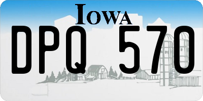 IA license plate DPQ570