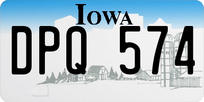 IA license plate DPQ574