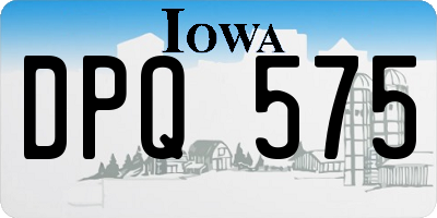 IA license plate DPQ575