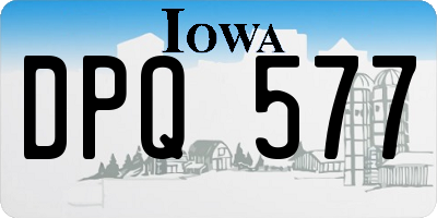 IA license plate DPQ577