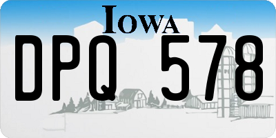 IA license plate DPQ578
