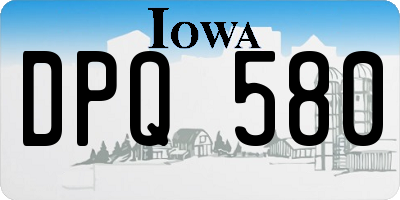 IA license plate DPQ580