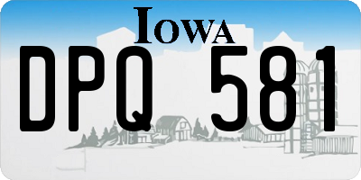 IA license plate DPQ581