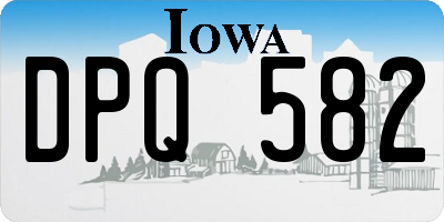 IA license plate DPQ582