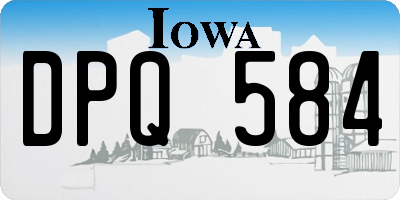 IA license plate DPQ584