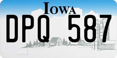 IA license plate DPQ587