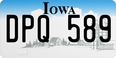 IA license plate DPQ589