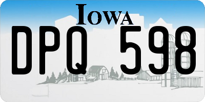 IA license plate DPQ598