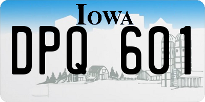 IA license plate DPQ601