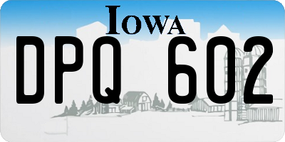 IA license plate DPQ602