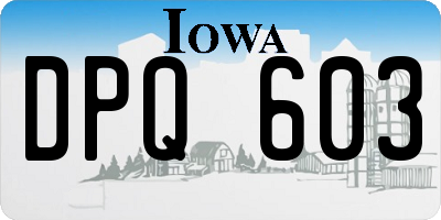 IA license plate DPQ603