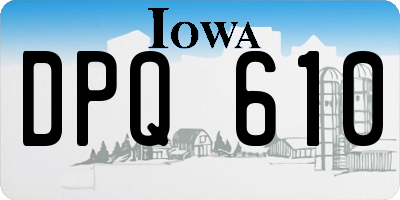 IA license plate DPQ610