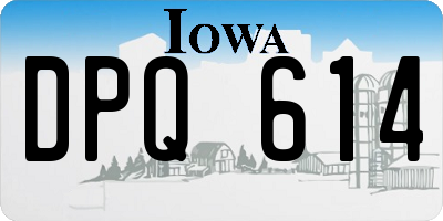 IA license plate DPQ614
