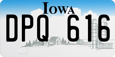 IA license plate DPQ616