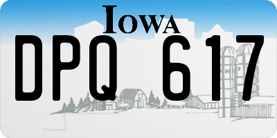 IA license plate DPQ617